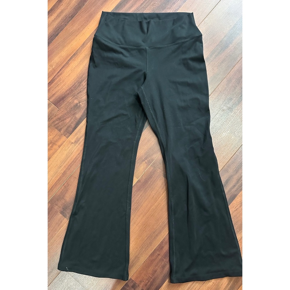 Gilly Hicks Recharge Black Flare Yoga Pants High Waisted Leggings XL